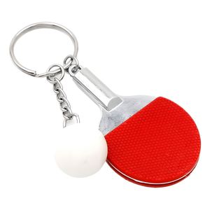 พวงกุญแจโลหะรูปไม้ปิงปอง ของที่ระลึกสำหรับแฟนกีฬา ของเล่นเสริมอุปกรณ์กีฬา - Product Image 5