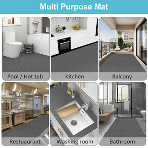 Tapis de sol antidérapants en PVC imperméable oriental motif de couloir pour bureau patio voyage piscine creux fait à la main - Product Image 6