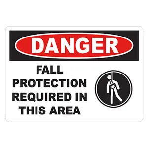 OSHA 안전 기호 위험 가을 보호 간판