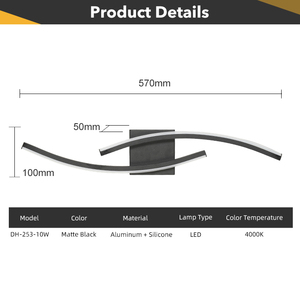 Đèn ngủ hiện đại tối giản Phòng ngủ sáng tạo Phòng khách Đèn LED Bắc Âu siêu sáng Đèn tường nền lối đi - Product Image 5