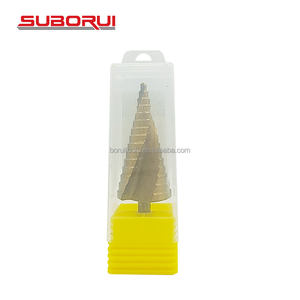 SUBORUI Foret étagé à rainure droite en spirale Foret étagé en titane HSS Foret étagé pour bois Cutter Core Drilling Tools Brocas Escalonadas - Product Image 4