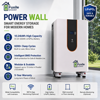 Batterie de stockage murale modulaire évolutive LiFePO4 51.2V 200Ah 10.24kWh 6000+ cycles avec prise en charge BMS intelligent