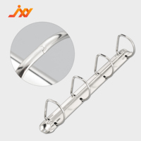 Clips de reliure à 4 anneaux en métal, mécanisme à 4 anneaux, nickelé, longueur 292 mm, format A4, reliure de bureau