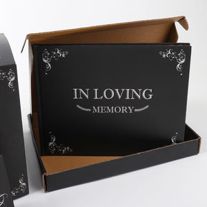 Hardcover Black Condo lence Memory Table-Karte in Loving Memory Funeral Guest Book-Sets für den benutzer definierten Druck - Product Image 3