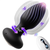 Masseur sans fil télécommandé, vibrateur anal rotatif, plug anal, dilatateur, jouet sexuel pour femmes et hommes, masseur de prostate vibrant