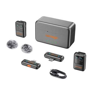 Microphone Lavalier Portable Sans Fil avec <span class=keywords><strong>Réduction</strong></span> de Bruit pour Enregistrement, Étui de Chargement, Compatible Android, <span class=keywords><strong>iPhone</strong></span> et Caméra - Product Image 1