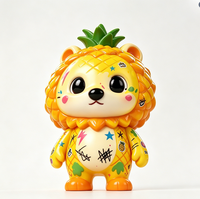 Figurine personnalisée Ananas Lion Graffiti en PVC et ABS, Statue ouverte moulée, Fabriquée en Chine, OEM pour la vente en gros aux marques