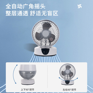 Ventilateur de circulation d'air de 8 pouces, petit ventilateur électrique domestique, ventilateur à convection, silencieux, économie d'énergie, circulation de la chaleur - Product Image 2