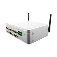Mini PC industriel embarqué Eglobal puissant avec processeur Intel Core i3-7100U 2 cœurs 4 threads 2,4 GHz, 6 ports USB, 2 ports LAN, 2 ports COM, VGA, HD, GPIO, 2 ports LED