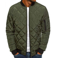 Manteau en Nylon pour hommes, blouson aviateur à la mode, vêtements d'extérieur chauds et rembourrés en diamant, pour adultes, 2019