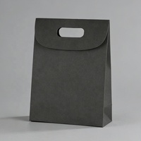 Sachet en papier à soufflets latéraux, recyclable, pour emballage cadeau, pochette autoportante, idéal pour les magasins de vêtements et la promotion en détail