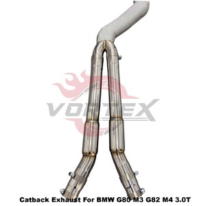 Tuyau d'échappement intermédiaire en acier inoxydable Vortex Performance compatible avec BMW G80 M3 G82 M4 3.0T, échappement haute performance, pièces de tuning auto - Product Image 2