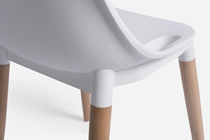 ビーチウッドレッグダイニングチェアPP素材屋内レストランとホームオフィス家具バーと生息地オフィス用 - Product Image 3