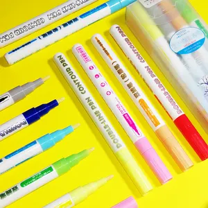 Двусторонняя ручка, флуоресцентная ручка, креативная ручка, счет, иллюстрация, маркировка