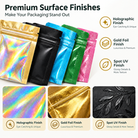 Sacs en Mylar personnalisés imprimés, résistants aux odeurs, à fermeture éclair, résistants aux enfants, pochettes souples au toucher doux, emballages en plastique