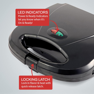 Automatic Detachable Non-stick Coating Mini Waffle Maker 750W 6-in-1 <b>Toaster</b> Sandwich Maker Grill with Waffle Plates - Product Image 3