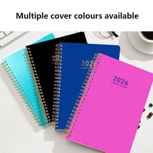 Agenda quotidien A5 personnalisable en cuir PU rigide 2026 avec spirale, planificateur hebdomadaire, carnet promotionnel tendance - Product Image 6