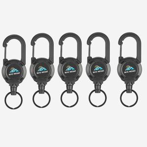 Porte-clés rétractable multifonctionnel avec mousqueton personnalisé pour les sports de plein air, le camping, la randonnée, la pêche et l'escalade - Product Image 1