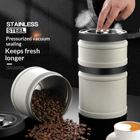 Pot à café hermétique en acier inoxydable avec valve CO2 et cuillère doseuse pour le camping