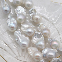 Perles baroques d'eau douce authentiques en forme de flamme irrégulière, 14-16 mm, pour la fabrication de bijoux (vente en gros)