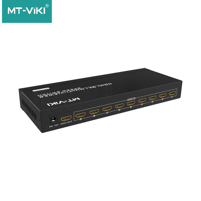 9 Input 1 Output 4K 1080P 60Hz Hdmi Splitter Audio Video Splitter Hdmi for Multi Monitors With Ir Control
