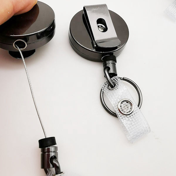 Heavy Duty Id Badge Reel Key Badge Reel Customized Retractable Yoyo Alloy Carabiner Metal Clip Id Badge Reel Holder