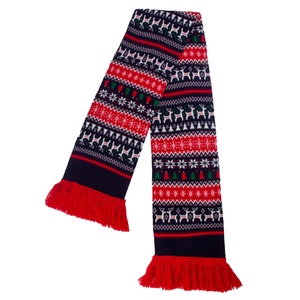 Custom Logo Printed Long Sport Football Fan Scarf for Winter Promotion