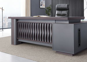 Hiện đại sang trọng Điều hành Bàn New 200cm CEO nội thất văn phòng l-hình quản lý bảng với bảng điều khiển bằng gỗ CE chứng nhận - Product Image 2