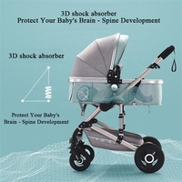 Poussette 3 en 1 de haute qualité pour bébé, poussette paysagère de luxe multifonctionnelle pour voyage