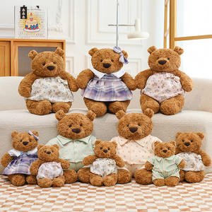 Robe florale mignonne, pyjama en peluche ours de <span class=keywords><strong>Barcelone</strong></span>, poupée ours en peluche, ours en peluche populaire en ligne. - Product Image 6