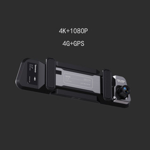 4G GPS 9.66 inch màu đen GPS Dashcam Xe DVR gương Dash Cam phía trước phía sau 4K 1080P Độ Phân giải 4K + 1080P HD 1080p Video màn hình cảm ứng - Product Image 2