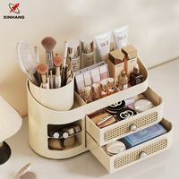Étagère de rangement pour cosmétiques XinHang, boîte organisatrice en plastique pour cosmétiques, tiroir de rangement pour maquillage, armoire de rangement avec porte-pinceaux de maquillage