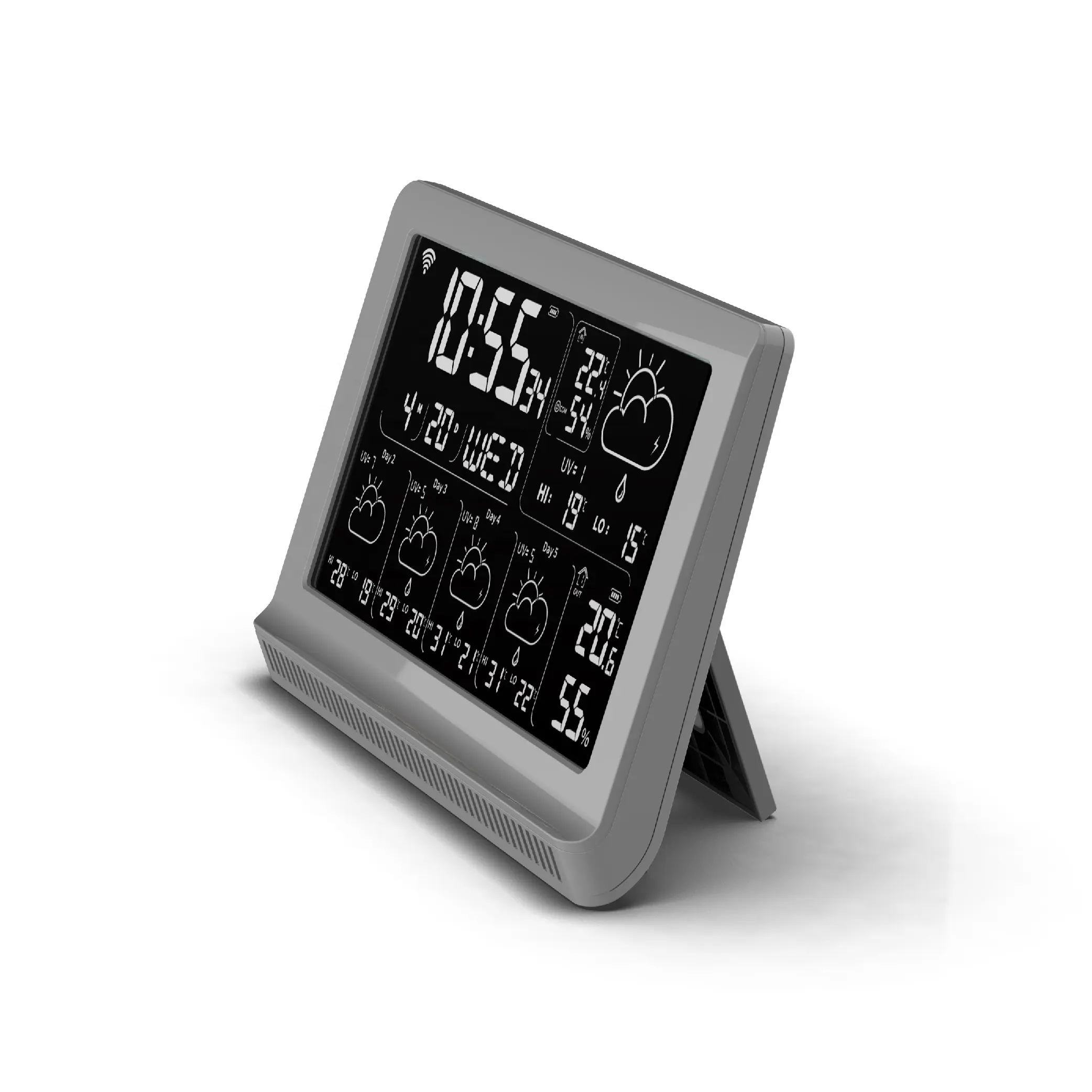 Offre Spéciale en ligne Station météo sans fil horloge avec cinq jours prévisions météo Wifi connecter Tuya App thermomètre numérique classique