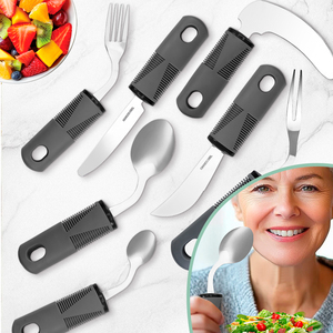 Thích ứng Flatware sets sets cho thuận tay phải người sử dụng dao kéo Viện trợ công cụ cho phục hồi chức năng người già khuyết tật linh hoạt nhựa kim loại - Product Image 2