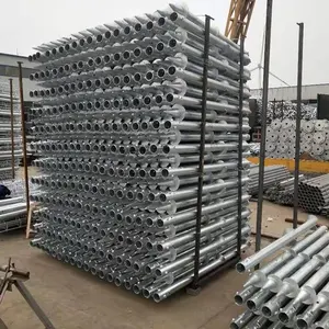 2024 Factory Supply Common Use Screw Pile Galvanized No Dig Ground Screw Pole Anchor And Ground Screw Pile Driver