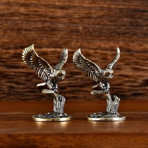 金木木フクロウ置物クリエイティブレトロな手芸置物動物ギフトデスクトップオーナメント - Product Image 1