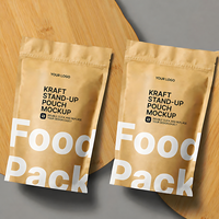 Sachet alimentaire refermable de qualité alimentaire avec fermeture éclair, sac d'emballage alimentaire, pochette de rangement verticale avec encoche de déchirement
