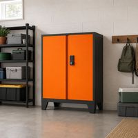 Gabinete de Almacenamiento Industrial de Acero con Cerradura Electrónica de Contraseña, Recubrimiento en Polvo Resistente para Uso en Talleres y Garajes
