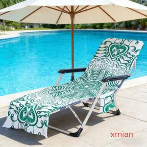 Funda de Silla de Playa de Felpa Personalizada de Poliéster con Impresión a Doble Cara, Duradera <span class=keywords><strong>para</strong></span> Uso Prolongado en Resorts - Product Image 1