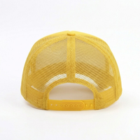 Casquette de baseball à 5 panneaux à fermeture à pression, en mousse de polyester multicolores personnalisable, dos en maille, unie