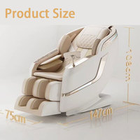 Silla de Masaje Zero Gravity SL Track, Silla de Masaje Shiatsu de Cuerpo Completo con Calefacción, Robot de Masaje con Control por Voz Ai y Riel de 145 cm