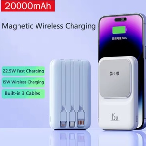 Station d'alimentation portable 20000mAh 15W double USB Type-C à charge rapide avec technologie GaN sans fil DC et batterie Li-Polymère – Pack d'urgence - Product Image 5