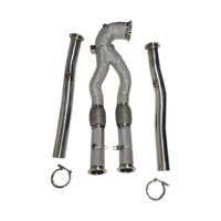 Downpipe de performance Vortex 2.5 TFSI 76mm, paroi de 1,5mm, acier inoxydable 304 poli miroir, soudé TIG, pour échappement RS3 8V 8Y RSQ3