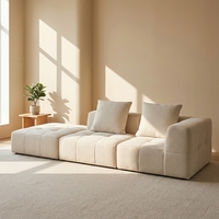 VONLIVA Canapé d'angle en tissu moderne et minimaliste à trois places pour salon, mobilier de maison