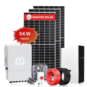 Set Solar Inverter Grid On Off Hybrid 6KW 3 Pae 5kva 6KW 5KW Rumah Hybrid Terbaik