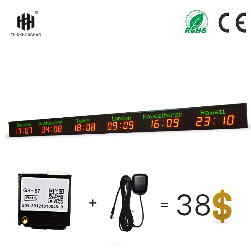 사용자 정의 도매 백 라이트 6 시간대 세계 시간 테이블 시계 스마트 칩, 정확한 타이밍, 품질 보증,