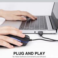 Noir pas cher bureau à domicile filaire souris optique USB accessoires informatiques pour PC portable