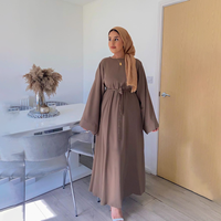 Desain Terbaru Jilbab Arab Turki Dubai Panjang untuk Wanita Muslim Gaun Islami Abaya
