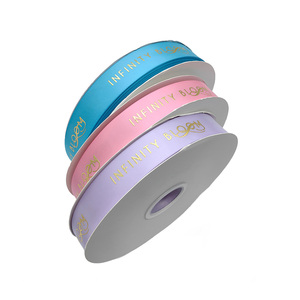 自定义金箔印花 3d标志礼品聚酯缎带 - Product Image 3