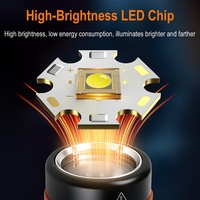 Lampe torche sous-marine haute puissance IP68 étanche 750 lumens avec zoom magnétique et LED pour la plongée sous-marine